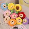 Sunflower Plush Fake Flowers: Small Red Bouquet for Bay Window Decoration & Curtain Buckle