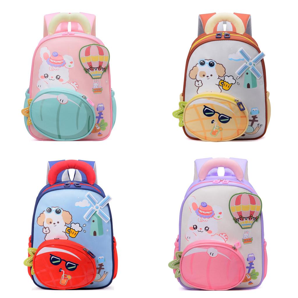 Cartoon Kids School Backpack With Breathable Oxford Fabric For Preschool Children