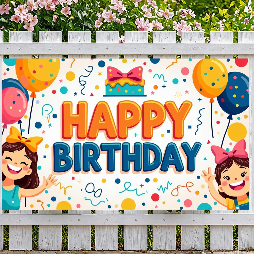 Celebration Background Kids Decoration Event Backdrop For Birthday Gathering Indoor Decoration Family Event