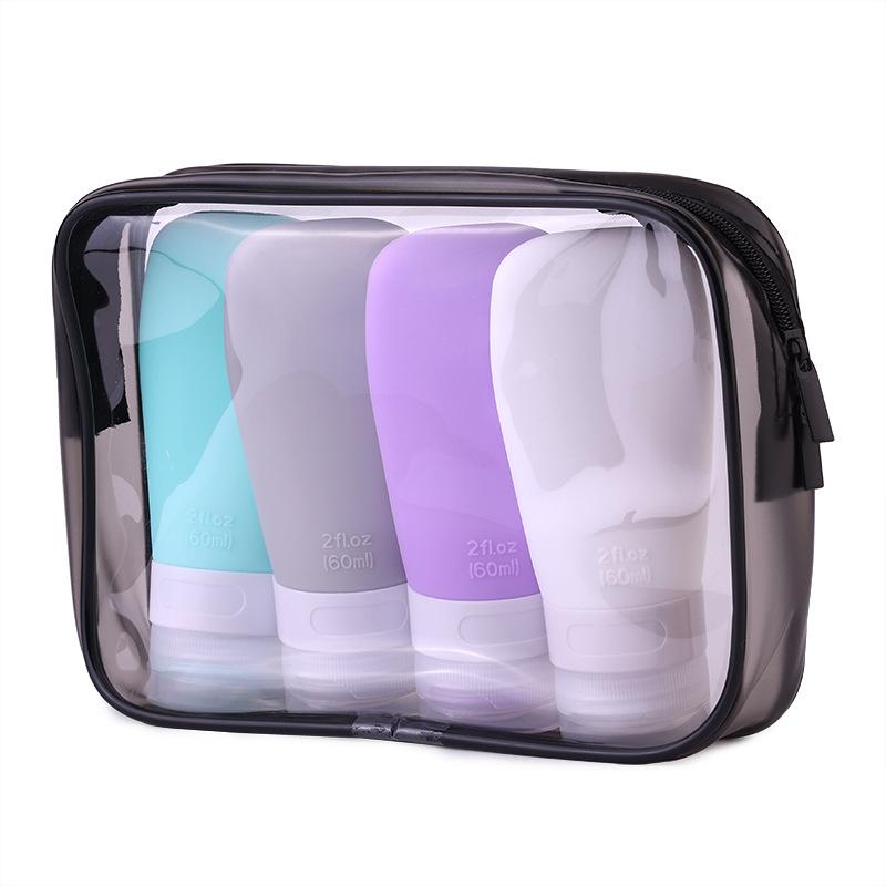 

60/90 мл многоразовая силиконовая дорожная бутылка герметичная многоразовая бутылка для шампуня средства по уходу за кожей портативные дорожные принадлежности