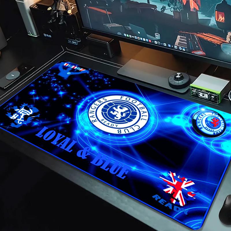 Rangers Fc Color Mouse Pad Large Gaming Table Cushion Non-slip Laptop Tablet Big Mousepad XXL Mat Mini PC Playmat With Lock Edge