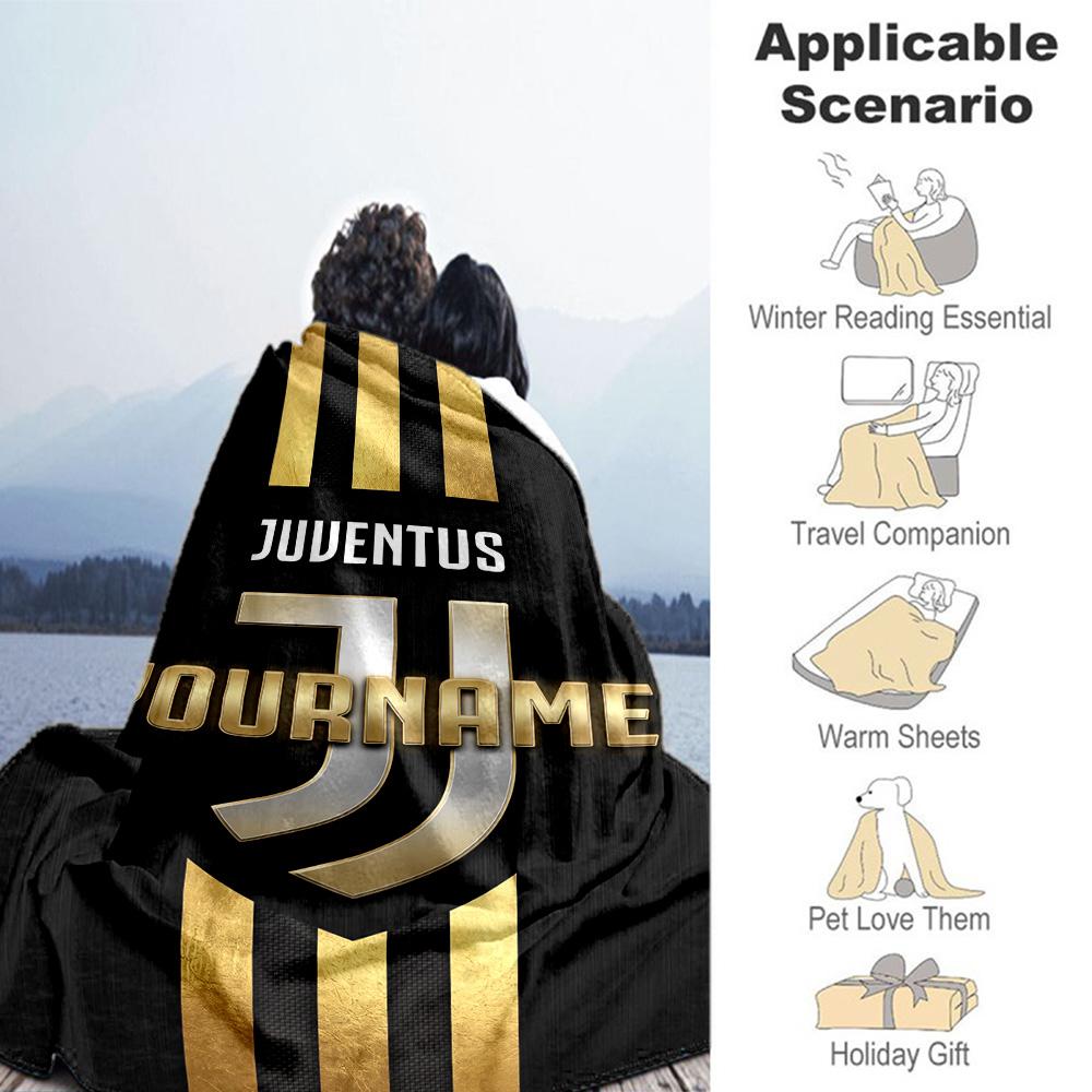 Juventus Personalized Text Blanket Gift Personalized Blanket Warmthful Decor Versatile for Living Room Home Decor Sofa Bedding for All Occasions