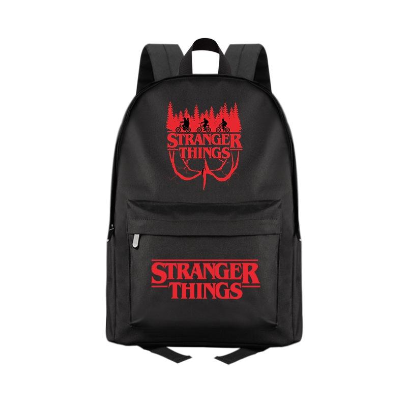 Stranger Things 4 Canvas Backpack With Large Capacity Fashionable And Durable Ideal For Students