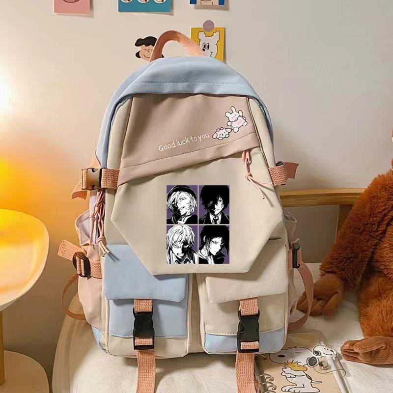 Wenhao Wild Dog Peripheral Printed Backpack Large Capacity Student Personalized School Bag