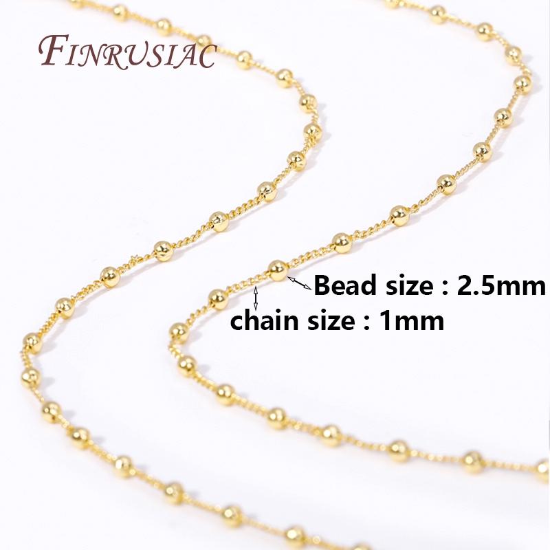 

Wholesale Bulk Metal Chains 18K Gold Plated 2.5MM Copper Ball Chain Necklace Chains Jewelry Making Supplies DIY Accessories 1 Meter