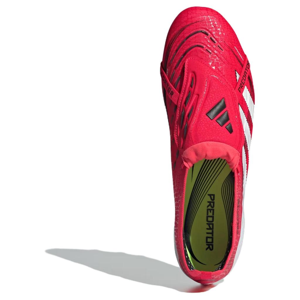 Adidas Predator Elite Foldable Tongue Comfortable Non-Slip Durable Soccer Shoes Unisex Soccer Shoes Clear-Red Cloud-White Core-Black JR3117