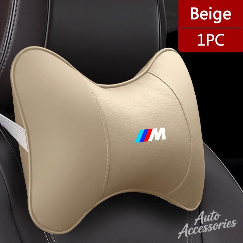 ZFAL7 Car Seat Neck Pillow Headrest Rest Cushion Leather Accessories For BMW M Power Performance M3 M5 X1 X3 X5 X6 E46 E39 E36 sticker
