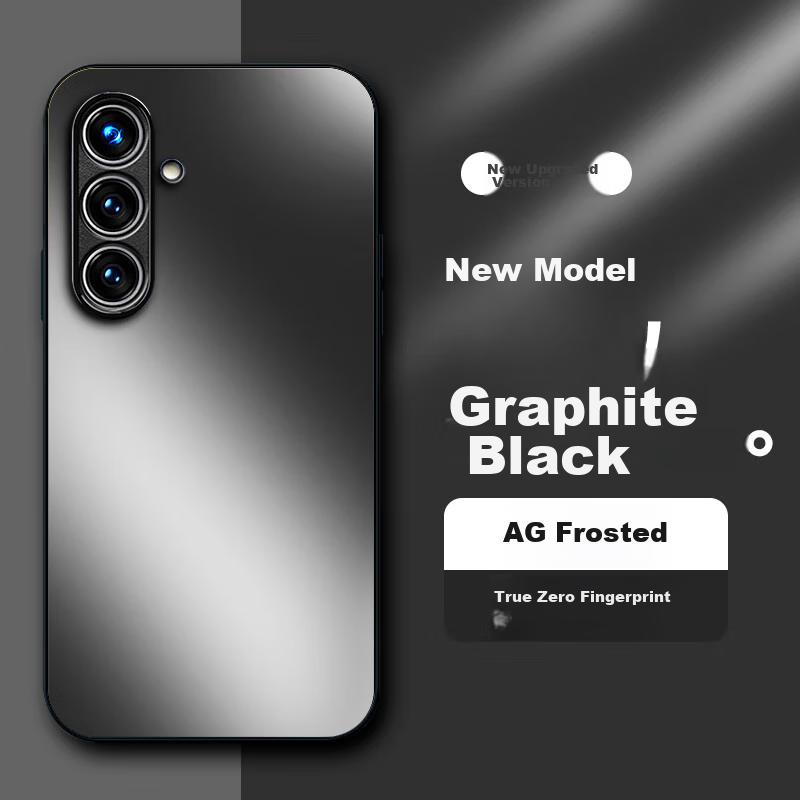 Phone Case for Samsung S24, SAMSUNG Galaxy S24 Protective Cover, Frosted Full Coverage Ultra-Thin Shockproof Anti-Fingerprint Case - Graphite Black