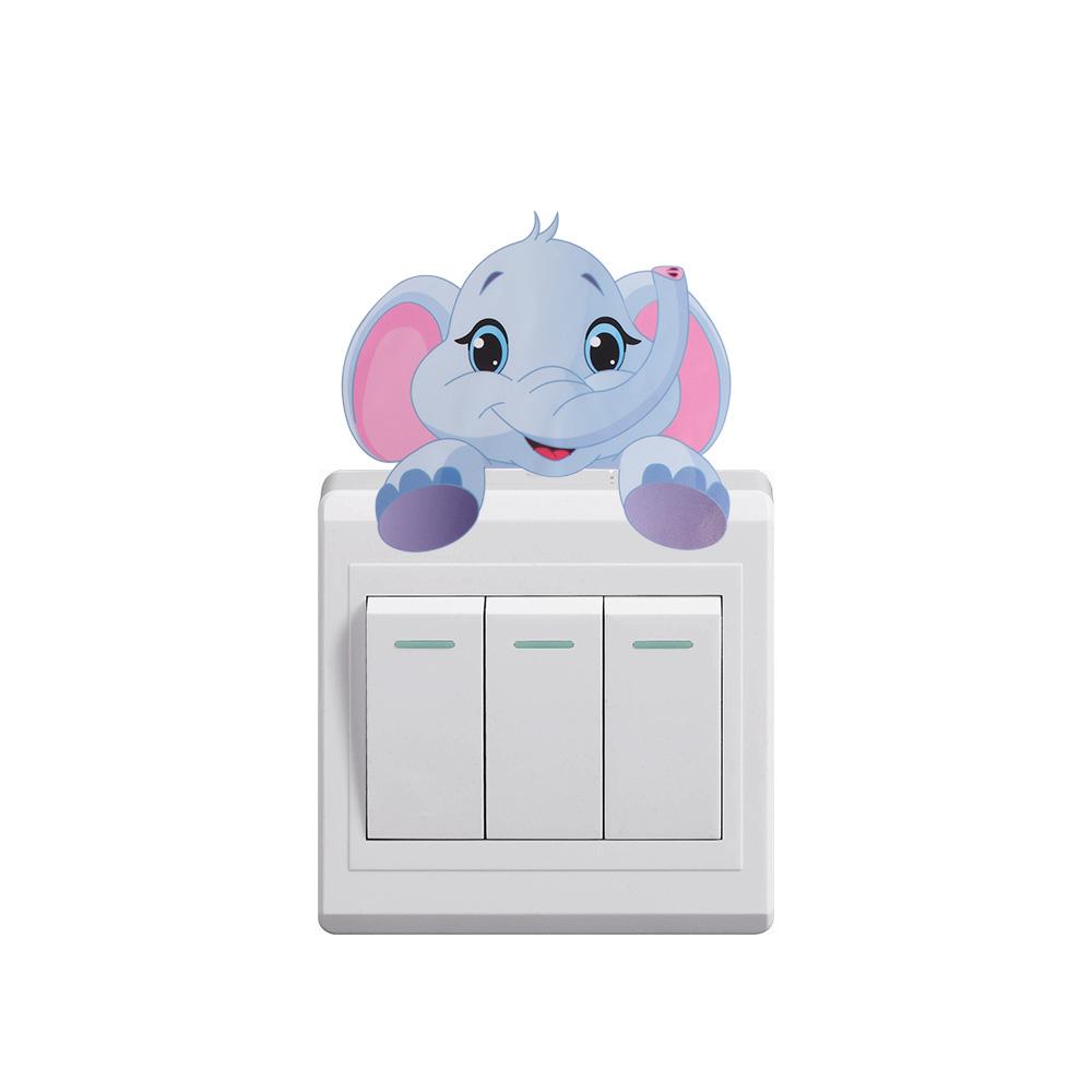 Cartoon Light Switch Sticker Easy to Use Removable Wall Sticker Animal Switch Sticker  Bedroom