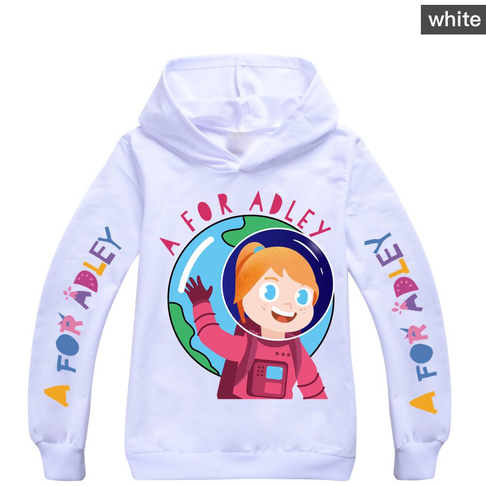 A for Adley Cartoon Casual Fashion Hooded Sweatshirt for Boys and Girls in Autumn and Winter, Warm Sports Hoodie