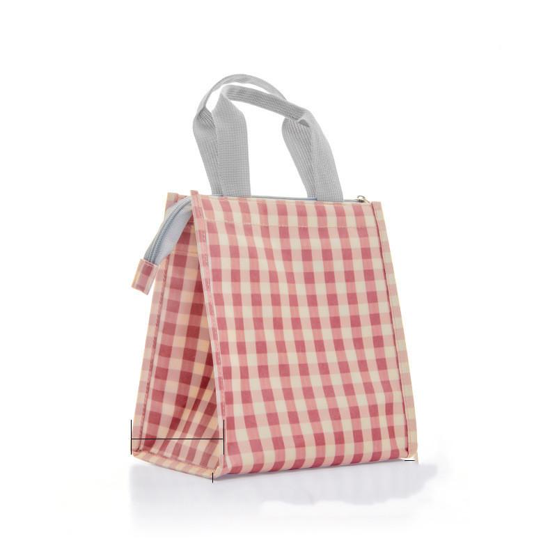 Thickened Insulated Bento Bag With Polyester Cotton Material Modern Simple Style