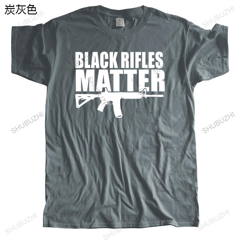 Black Rifles Matter Black Tshirt Ar-15 Ak47 2Nd Amendment Pro Gun Guns Tee Shirt Mens New Tee Shirts Printing Cool T Shirt