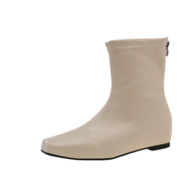 

Мода 2025 Новые Женские Высококачественные Горячо Продаваемые и Универсальные Ботильоны Модные Заостренный Носок Женские Элегантные Короткие Ботинки 35 бежевый