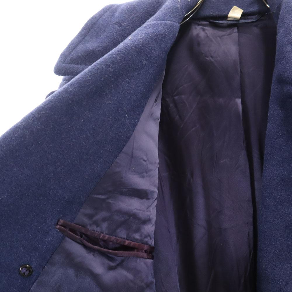 US AIR FORCE 50s Vintage Wool Blend Wool coat 35XS blue Military Overcoat Men's Used