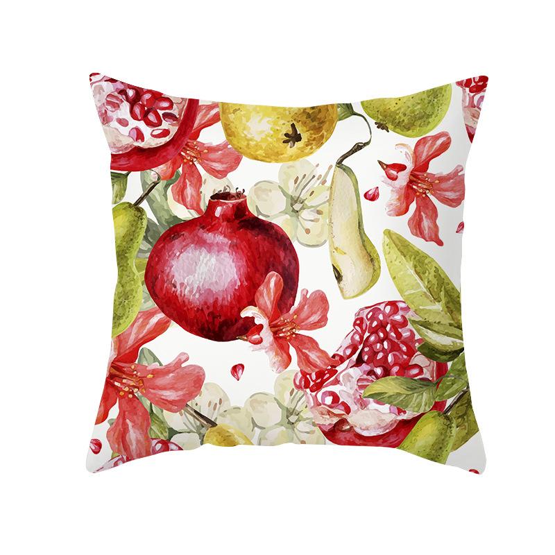 Nordic Sofa Pillow Cover Small Fresh Fruit Print Peach Skin Cushion Cover Office Pillow Cover Home