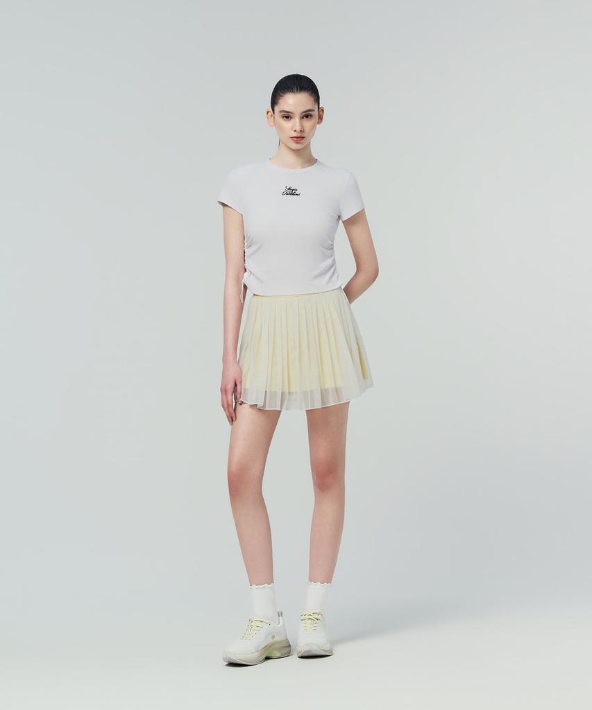 SERGIO TACCHINI W Tacchini Flying Mesh Skirt (L.Yellow)