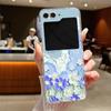 For Samsung Galaxy Z Flip 6 5 4 3 Case Luxury Oil Painting Flower Butterfly Hard Clear Folding Cover For Samsung Z Flip6 Flip5