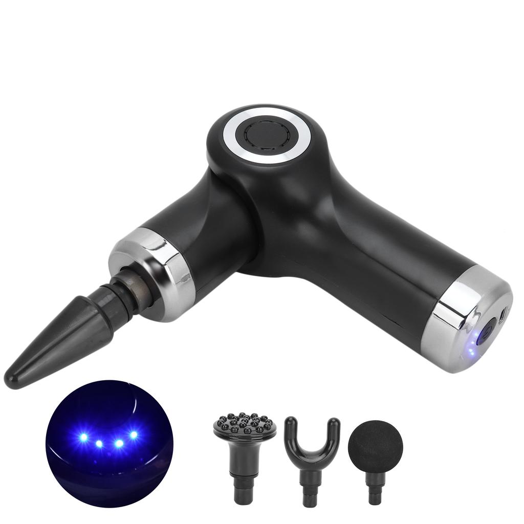 Folding Portable Muscle Massager Muscle Relax Electric Deep Tissue Massage Gun (Black)