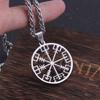 Stainless Steel Viking Vegvísir Necklace As Men Gift