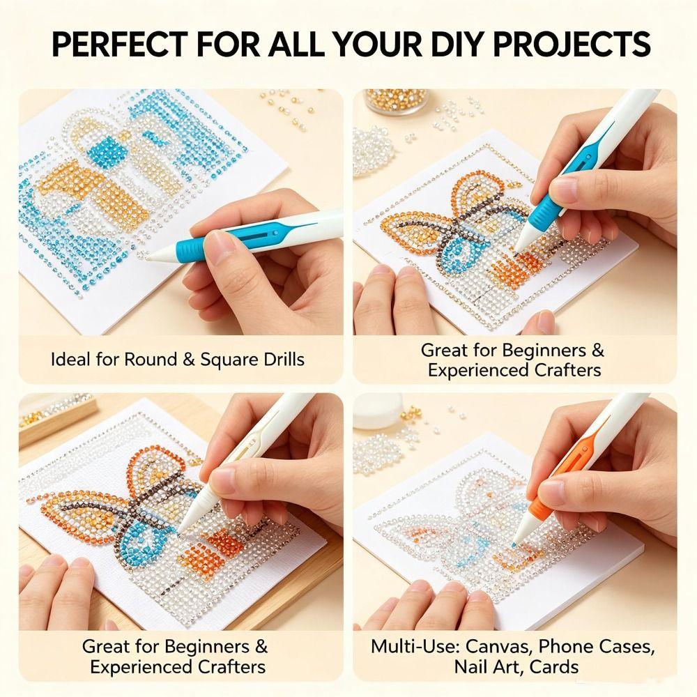 DIY Automatischer Diamantmalstift Tragbarer Diamantkunst-Stylus Bastelbedarf