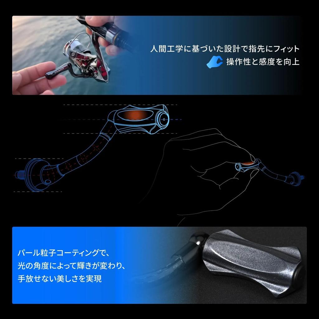 Gomexus CraftFin 35 Reel 11g Carbon Fiber Handle for Shimano Spinning and Luvias Includes a 35mm Composite Perfect for Light Game Fishing and Area