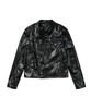 Aakam Slant Studded Leather Jacket (Black)