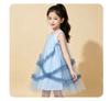 Summer new girls' breathable sleeveless mesh princess dress