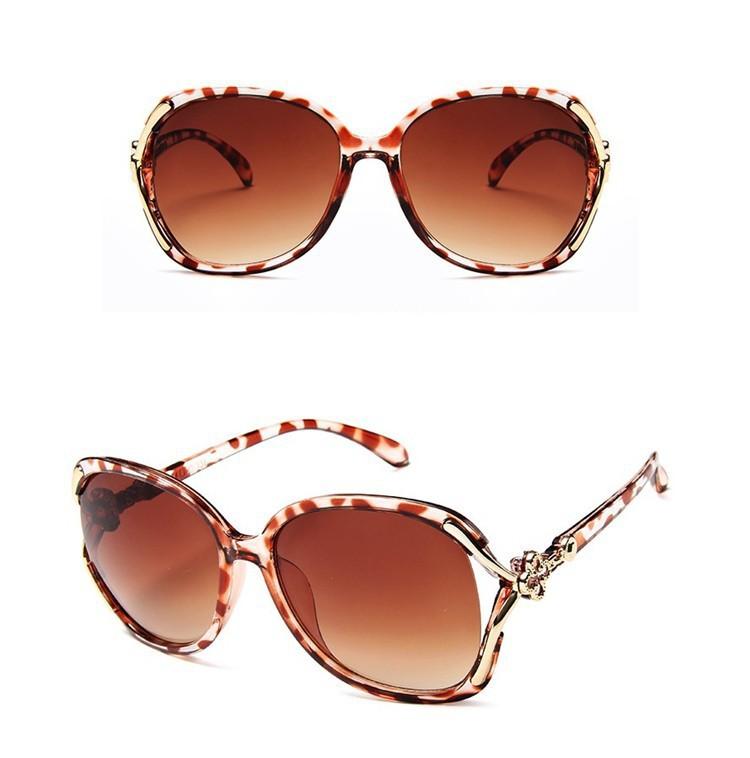 Sunglasses, Four-Leaf Clover Premium Sense Big Frame Ins Model Tide Shade