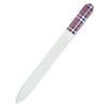 14cm Plaid Glass Nail File for Shaping, Polishing, and Brightening Nails