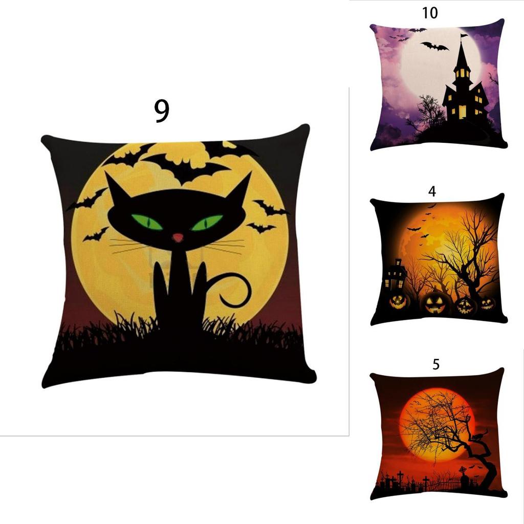Premium Quality Fall Decor Pillow Case With Elegant Halloween Patterns