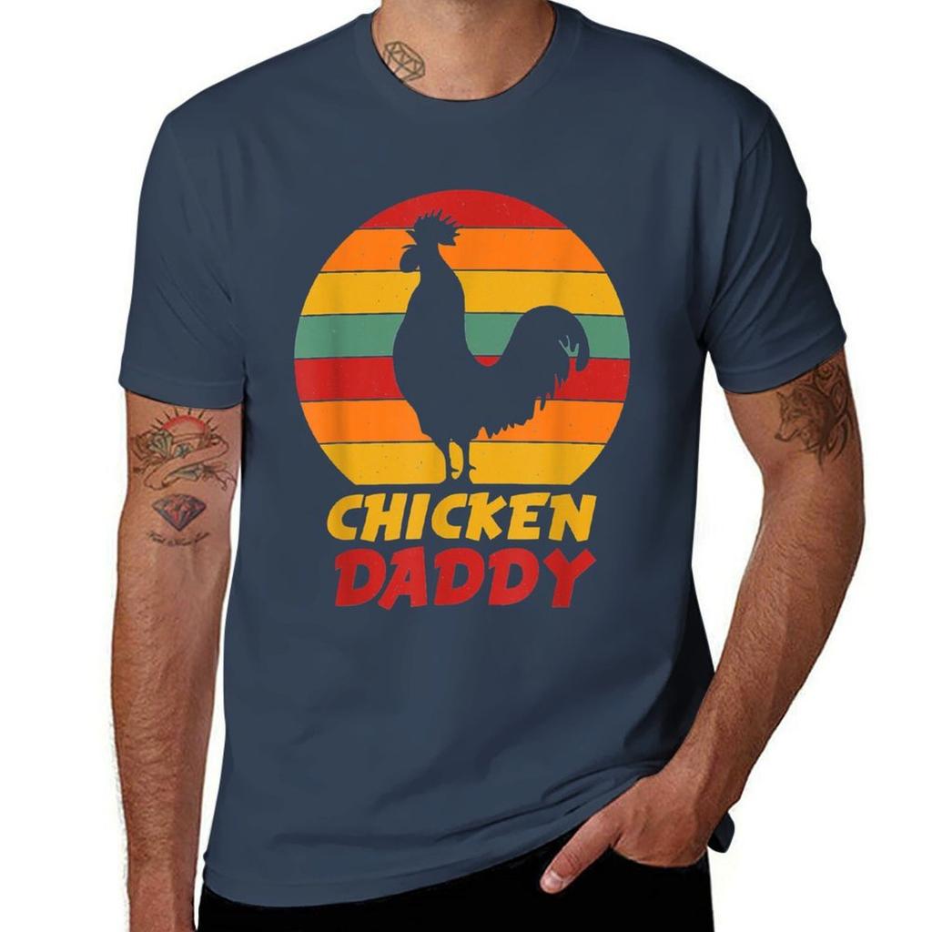 Vintage Chicken Daddy Farmer Tee Country Farm Unisex Boys TShirt Fashion Letter Print TShirt
