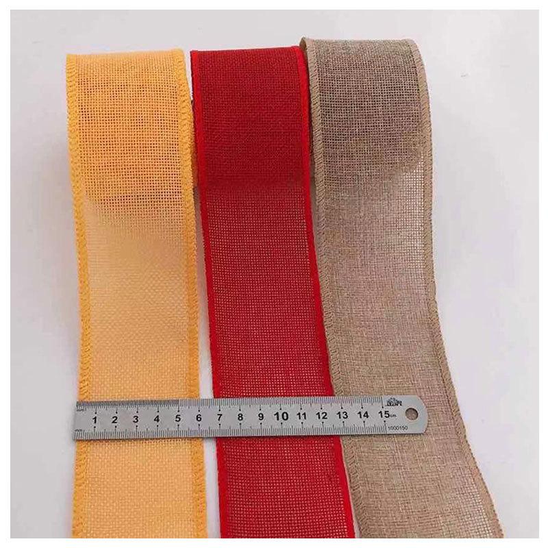 Imitation Linen, Christmas Decoration Imitation Linen Roll Diy 6Cm Wide Color Imitation Linen Roll 5M Christmas Decoration Ribbon