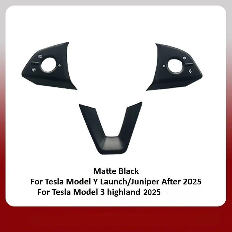 

For Tesla Model 3 Highland Model Y Juniper 2025 Steering Wheel Button Sticker Protective Cover Patch Interior Car Accessories