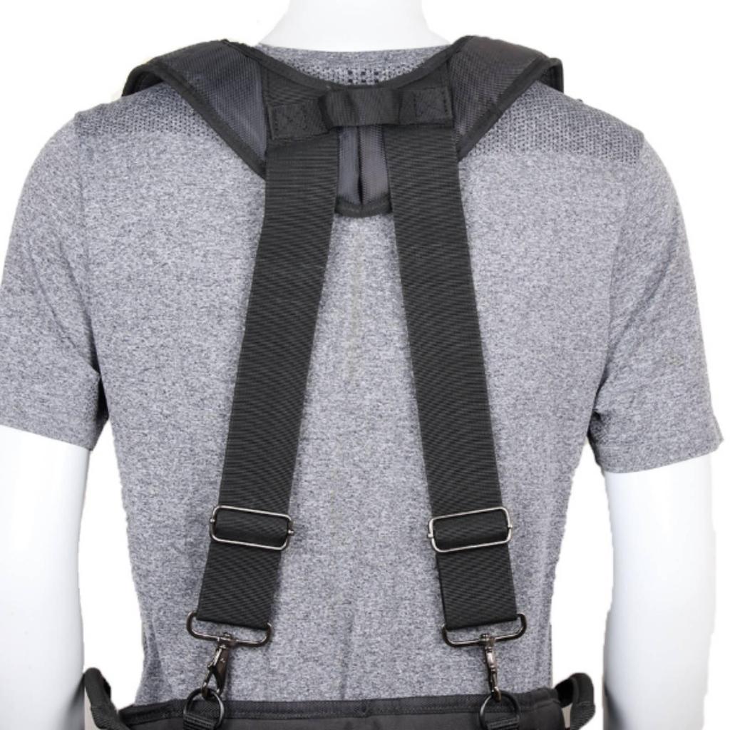 Tool with Side Pockets Padded X-Shaped Work Adjustable for Tradespeople,