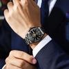 OLEVS All Stainless Stylish Men's Watch, Black, Popular, Quartz, Calendar, Waterproof, Steel, [Item]