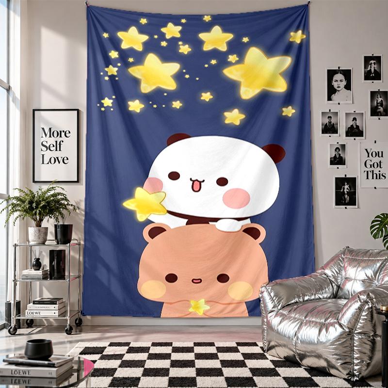 Wall TapestryBubu Brownie Art Hanging Cloth Decorative Background Cover for Room Decoration