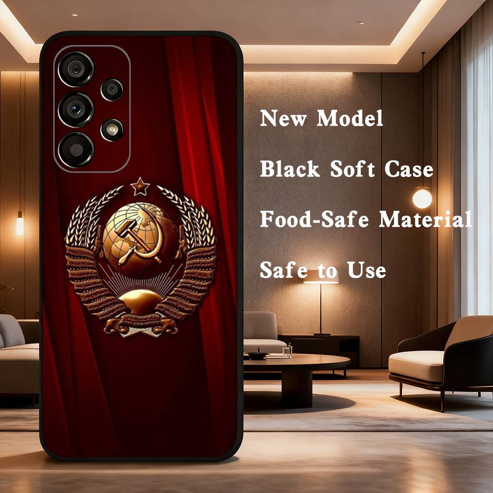 Sowjetische Kunstmedaille Hülle Für Samsung Galaxy A73,52,71,22,Note,31,8,9,53,32,72,41,J7,Weiche Schwarze Silikonhülle