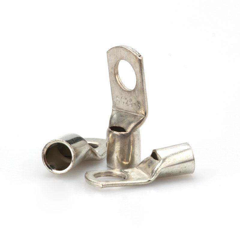30PCS Bare SC Copper Cable Lugs Assortment Box, SC Short Barrel Wire Crimp Terminals Copper Wire Connectors Kit