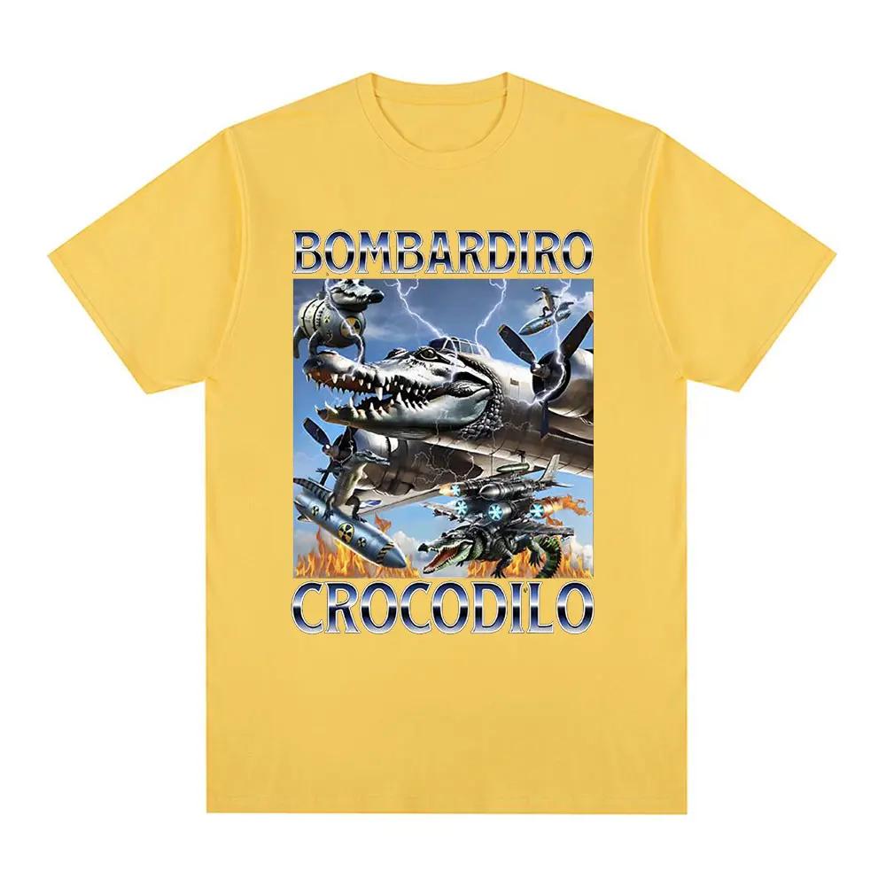 

Bombardiro Crocodilo Crocodile Plane Bomber Funny Meme T-shirt Women Casual Short Sleeve T Shirts Comfort T-shirts 4XL