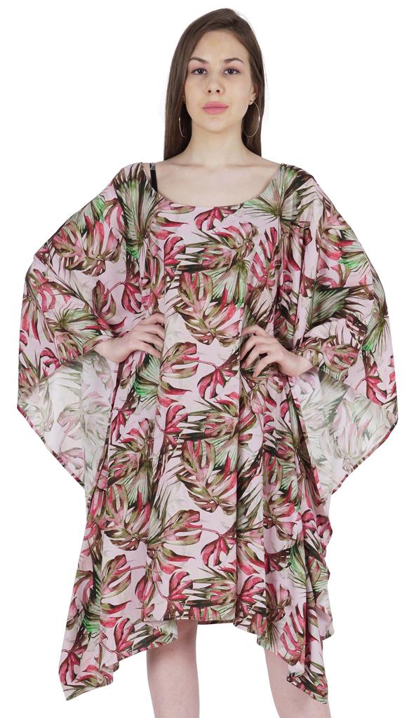 Moomaya Women  s  Short  Tunic  Kaftan  Casual Kimono Mini Beach Dress Swimsuit Cover Up