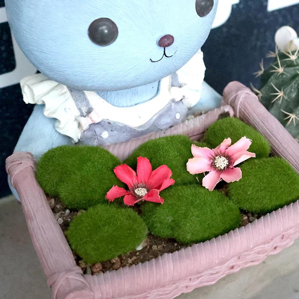 Simulation Moss Stone Artificial Moss Rock Ball Fake Green Plant for Home Garden Micro Landscape Pot Decoration Creative Crafts