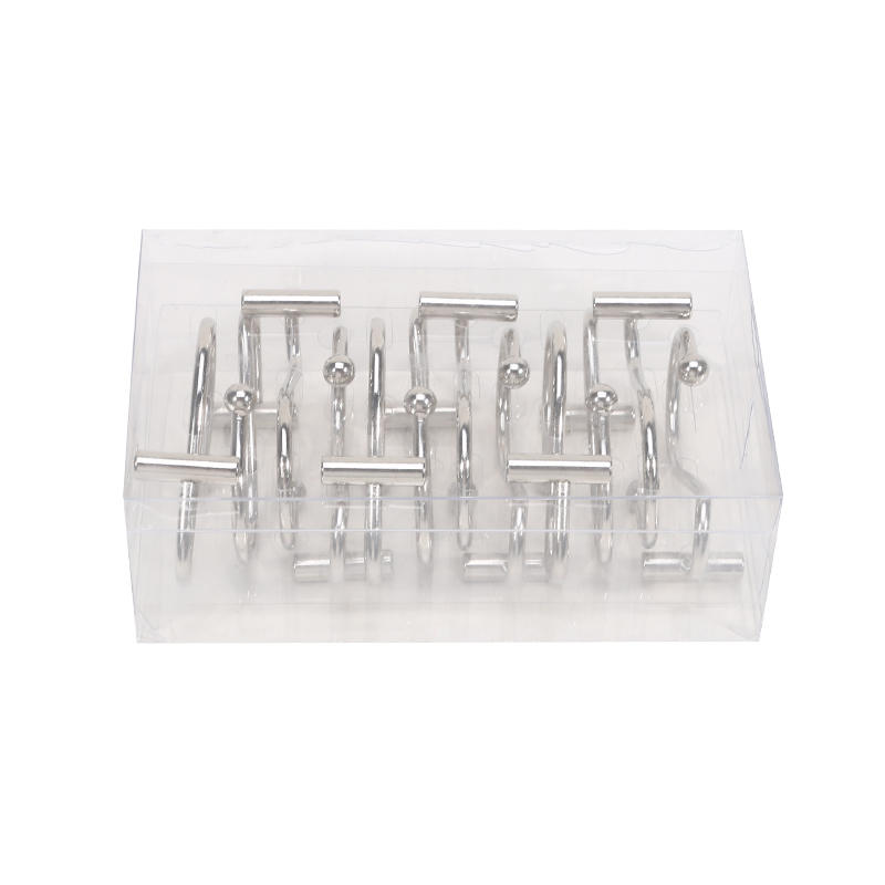 12Pcs Shower Curtain Hooks Rustproof Corrosion Resistant Strong Load-bearing Curtain Rings S-Shaped Electroplated Curtain Hooks
