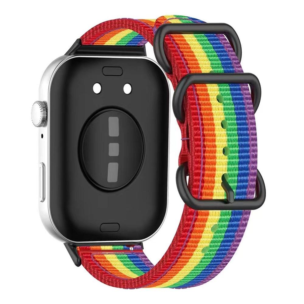 

Watch Strap for Huawei Watch Fit 4 Pro/Fit 4/Fit 3 Nylon Adjustable Wrist Band Rainbow Color