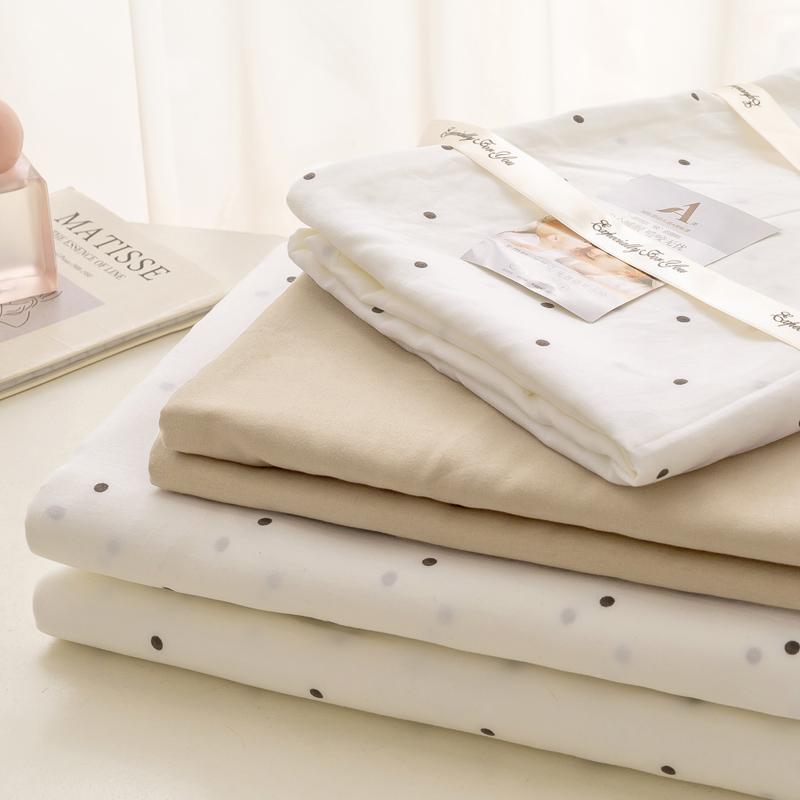 Minimalist Polka Dot Style Bedding Set Duvet Cover Set Four Piece Bedding Set Bed Sheet Fully Enclosed for Home