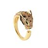 New Women's Jewelry Hip-hop Personality Leopard Print Ring Open Ring Popular Net Red Retro Tail Ring Party Holiday Gift