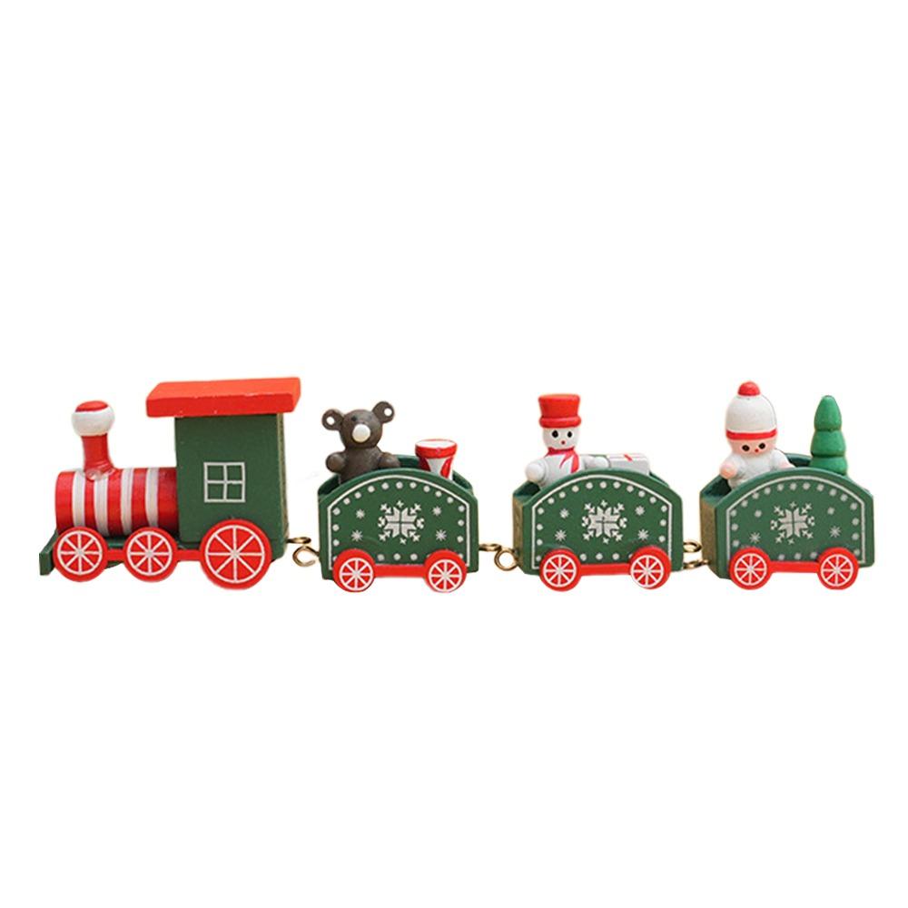 Multicolor Christmas Train Cartoon Animal Mini Christmas Tree Train  Ornament
