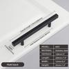 Oukali American Style Furniture Kitchen Cabinet Handle Cupboard Matt Black T Bar Square Stainless Steel Pull Handles