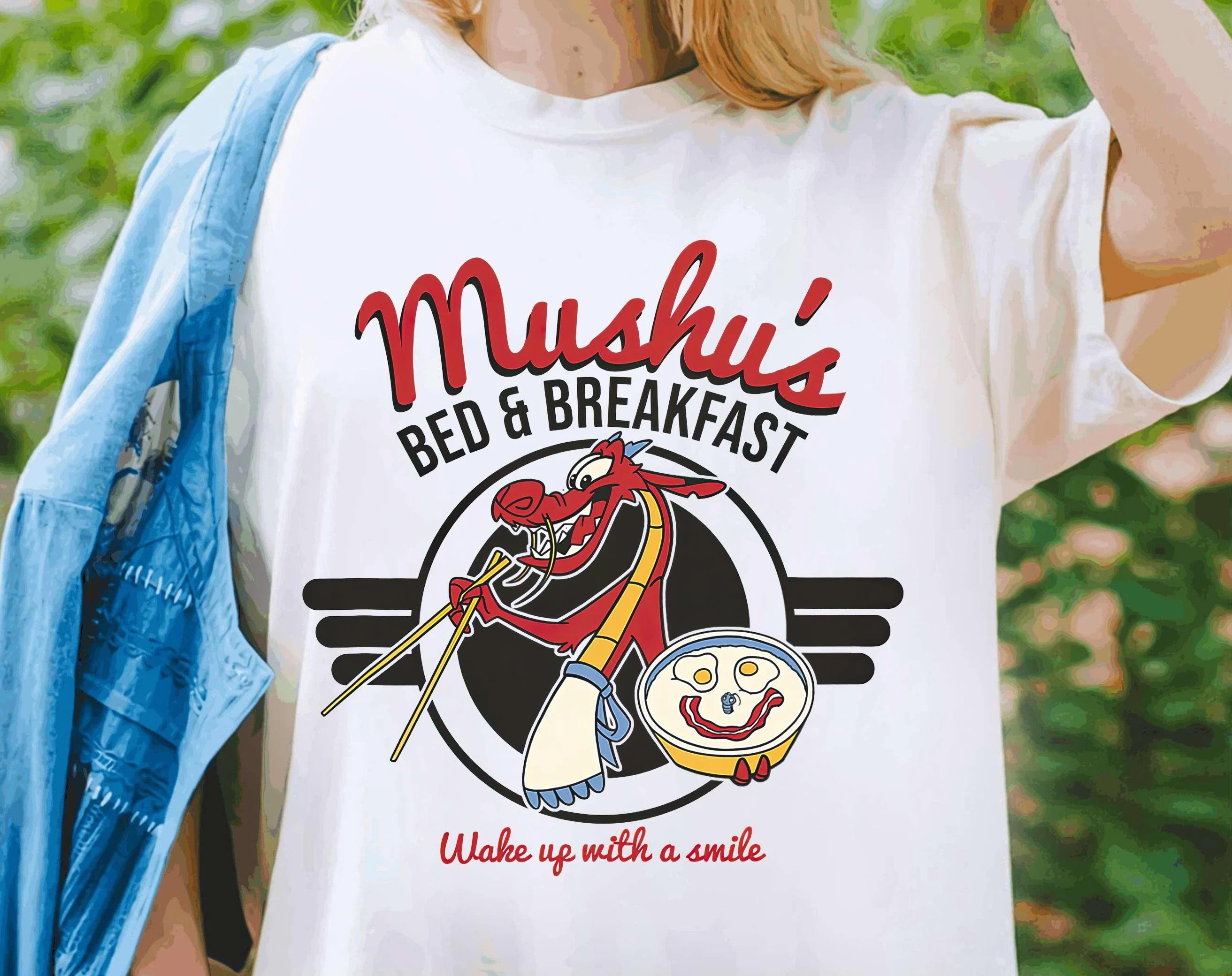 

2026 Womens Cartoon Magnolia Moo Shu Shenlong Animated Print Womens TShirt Easy Fashion Plus Size Short Sleeve S