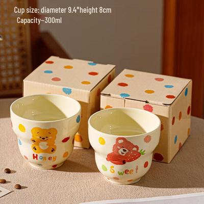 Cute Bear Ceramic Coffee Cup Set
