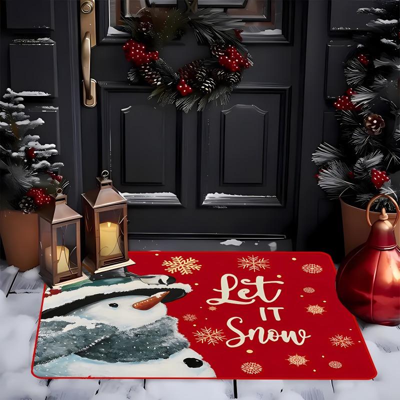 Christmas Gingerbread Man Mat, Entrance Door Mat, Dwarven Decoration Mat, Anti Slip and Wear-resistant